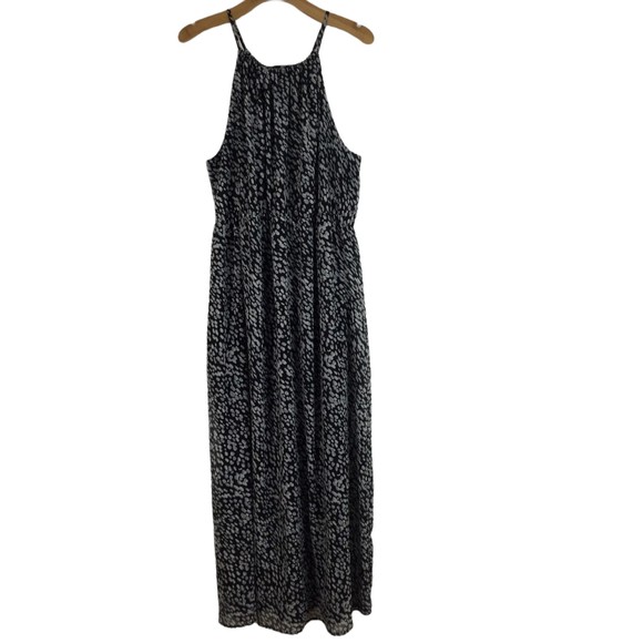 Lane Bryant Dresses & Skirts - Lane Bryant Polyester Black White Print Halter Style Sleeveless Maxi Dress 22/24